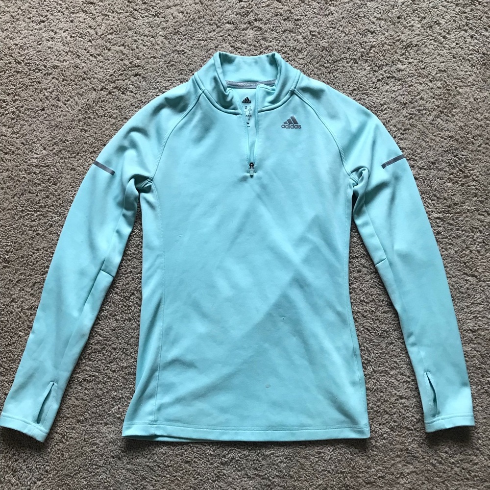 Adidas mint workout long sleeve top